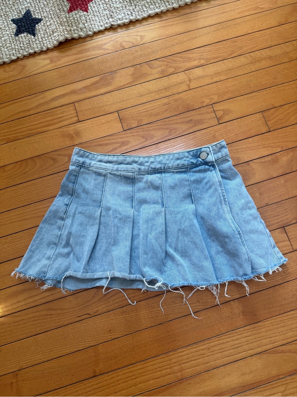 PacSun Light Blue Denim Mini Skirt size 26 new no tag wrap around skirt